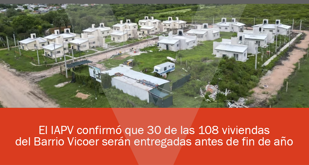 Nota: El IAPV confirmó que 30 de las 108 viviendas del Barrio Vicoer serán entregadas antes de fin de año